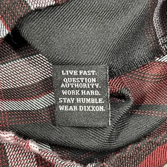 Dixxon Flannel Shirt Womens Small Red Black The Matchless Pearl Snap Western - Picture 7 of 12